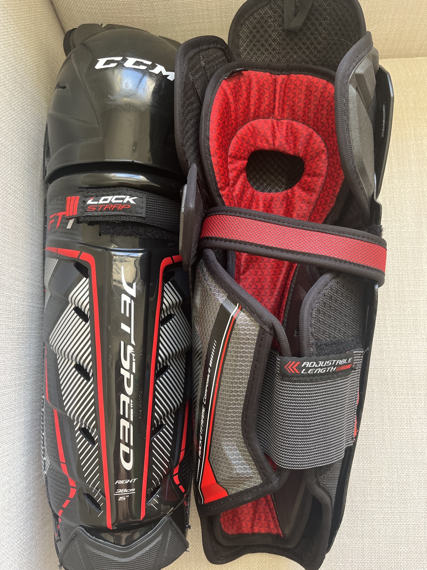 New CCM JetSpeed FT1 Shin Pads SidelineSwap