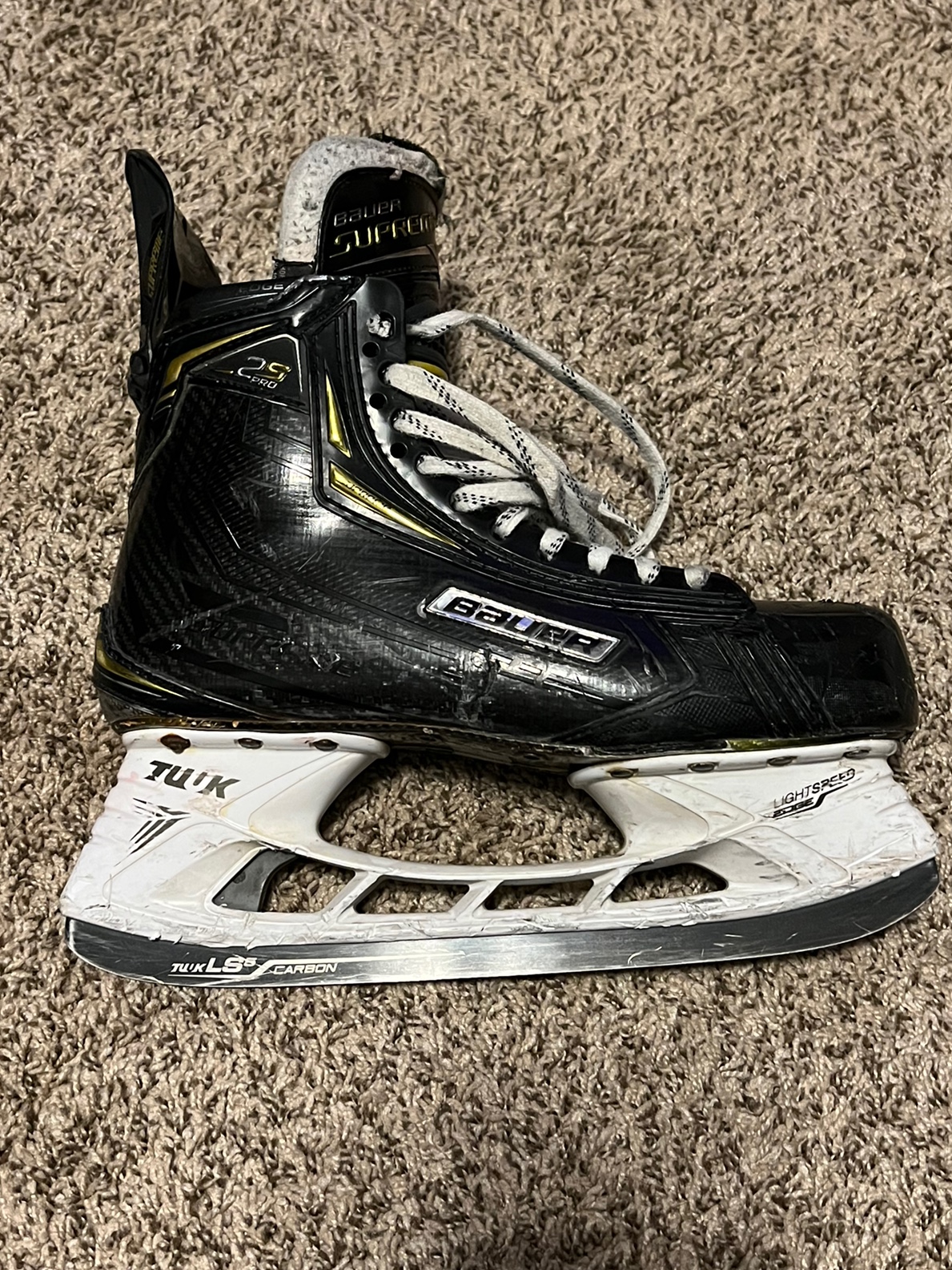 Bauer Supreme 2S Pro Ice Hockey Skates Senior Size 9 With LS5 Blades