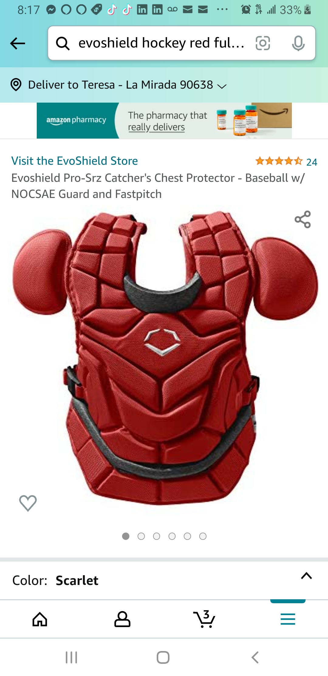 New EvoShield Catcher's Chest Protector SidelineSwap