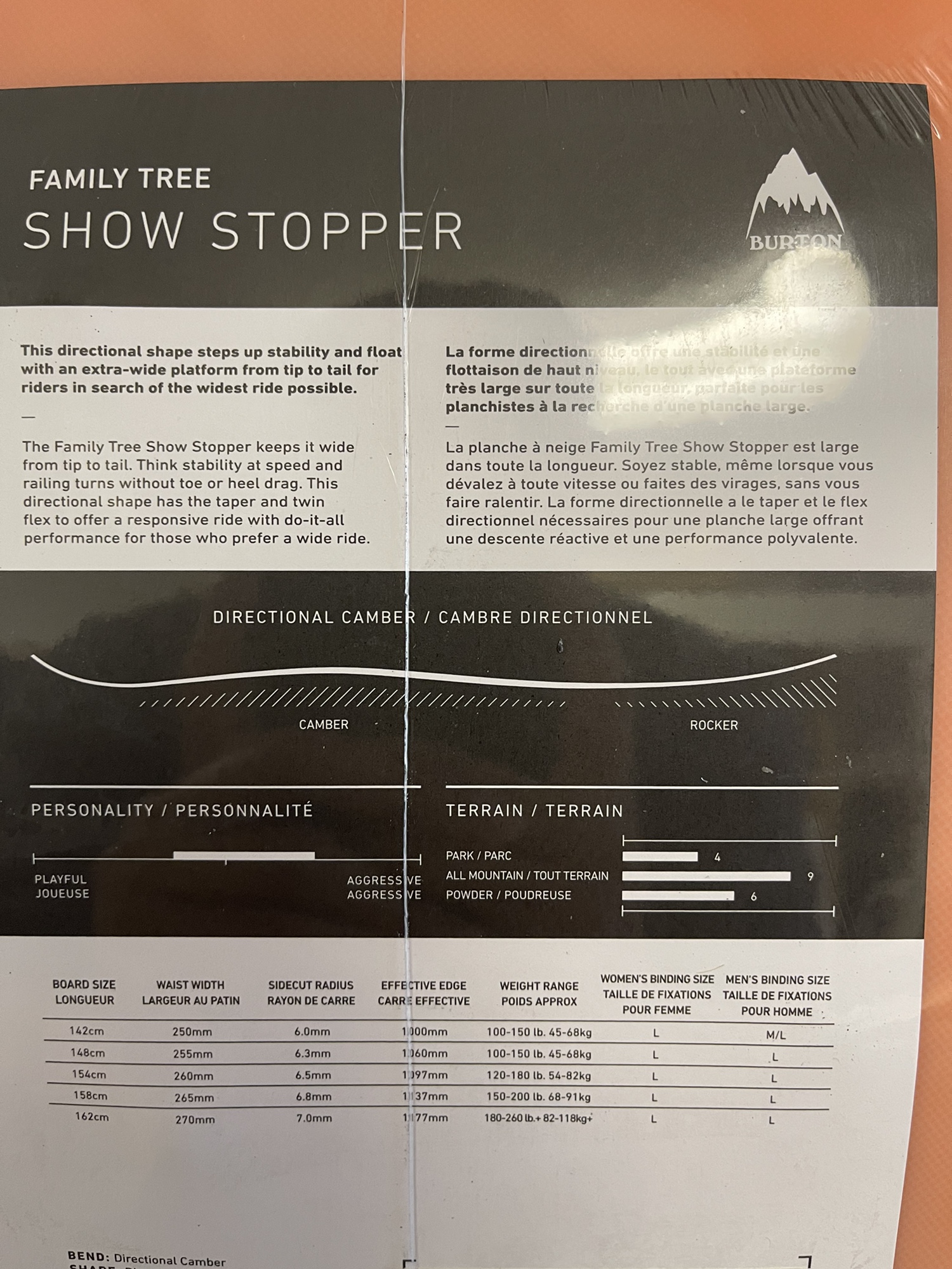 Burton Family Tree Show Stopper 154 - 2022 | SidelineSwap | Buy
