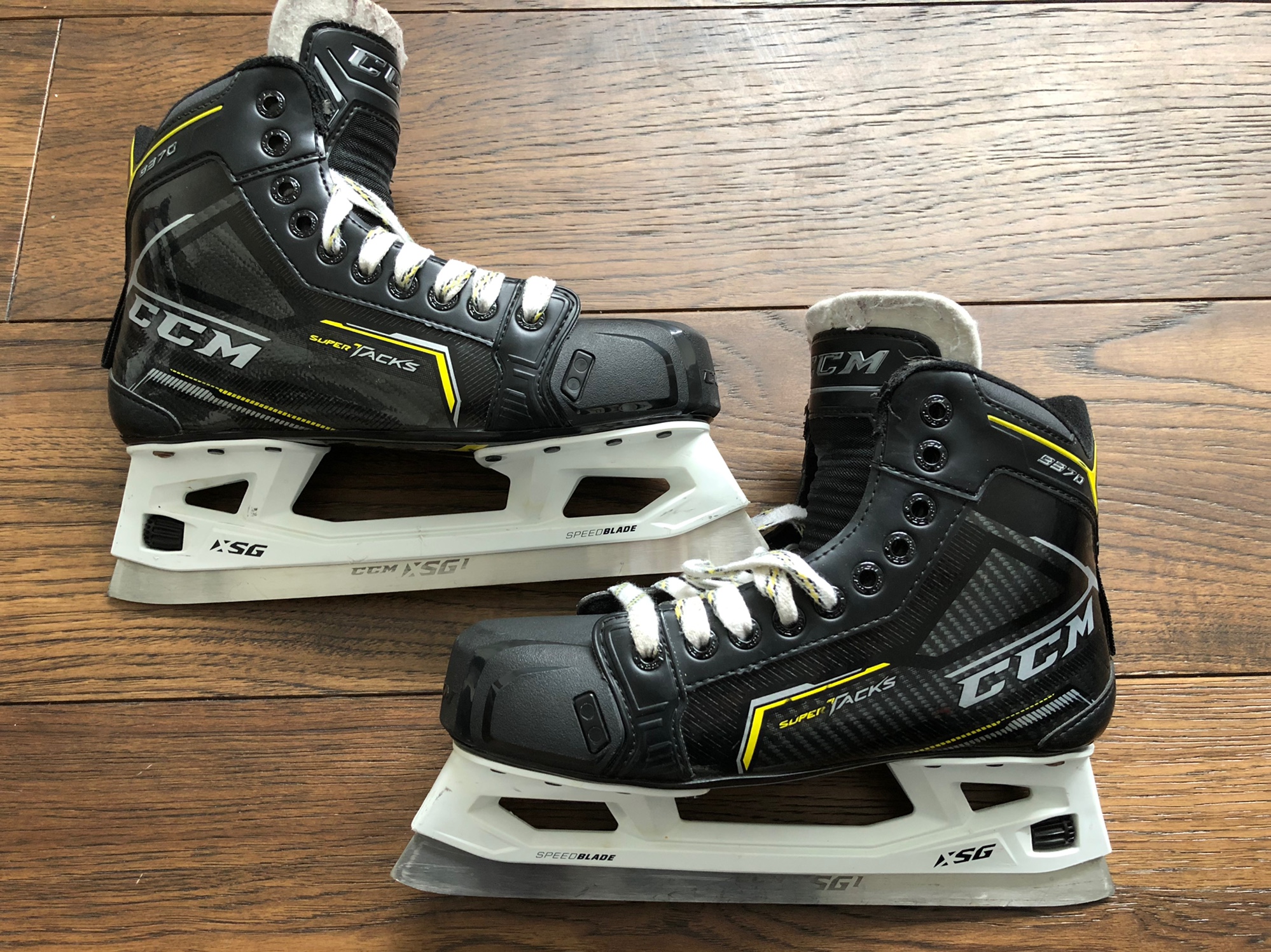 Senior Used CCM Super tacks 9370 Hockey Goalie Skates Regular Width