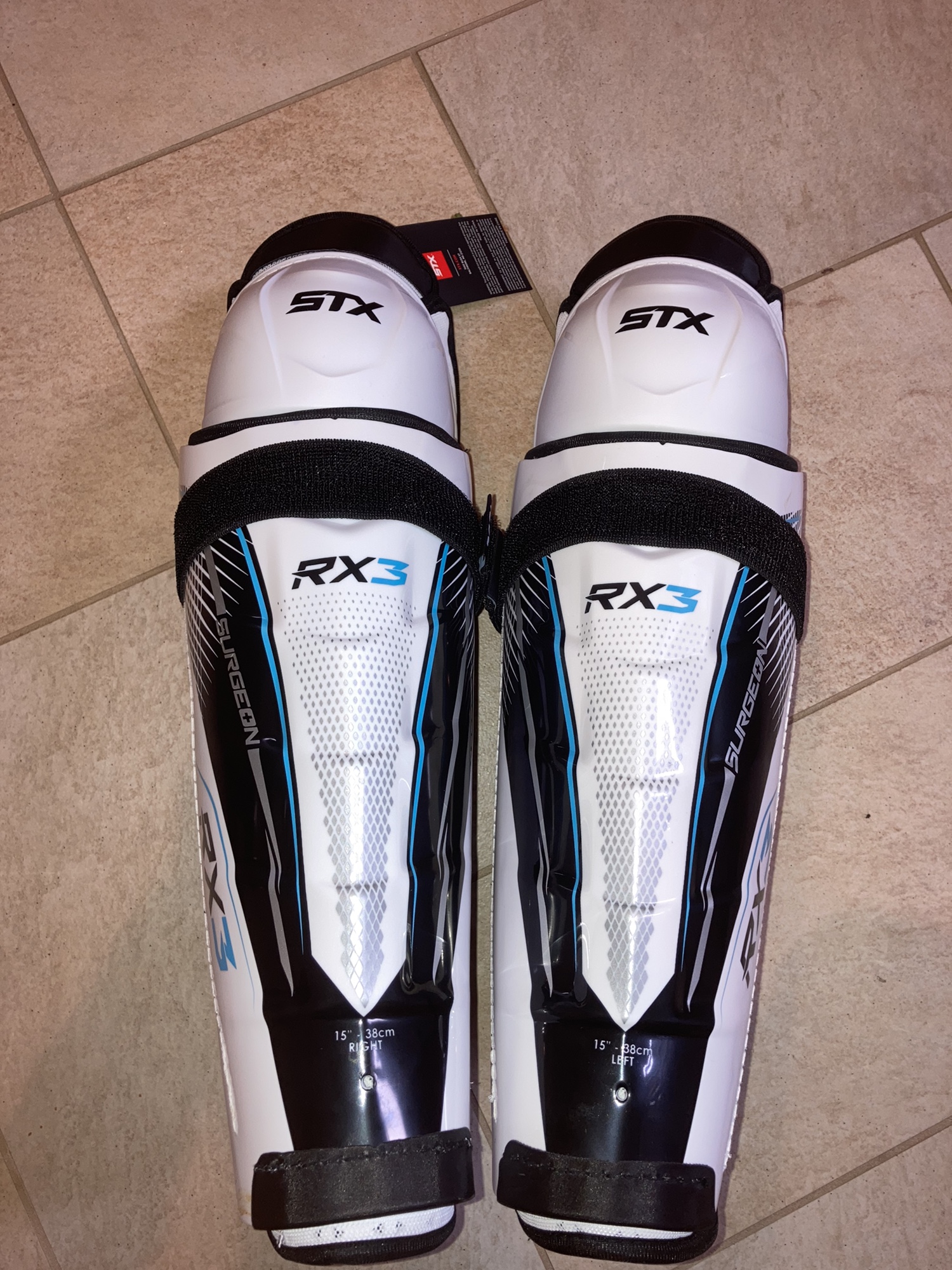 New 15” STX Surgeon RX3 Hockey Shin Guards SidelineSwap