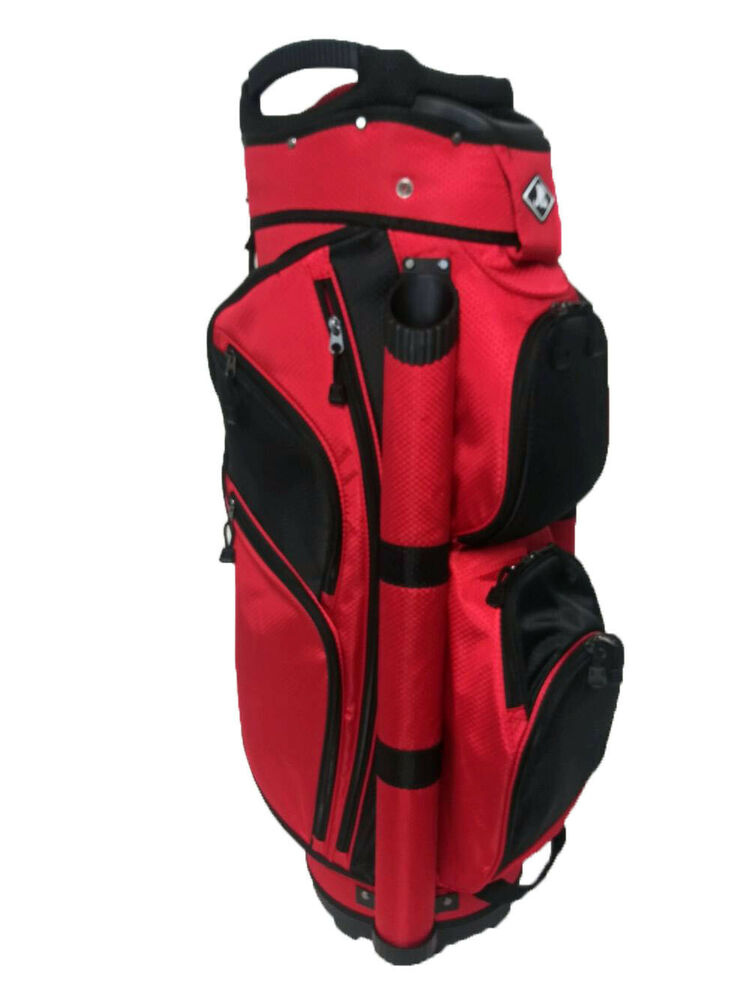 Naples Bay CHLTR1 Cart Bag (15way top, Red/Black) NEW SidelineSwap