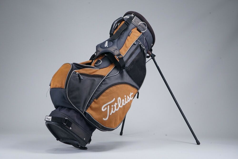 TITLEIST 7WAY DIVIDER GOLF STAND BAG, ORANGE / BLACK SidelineSwap