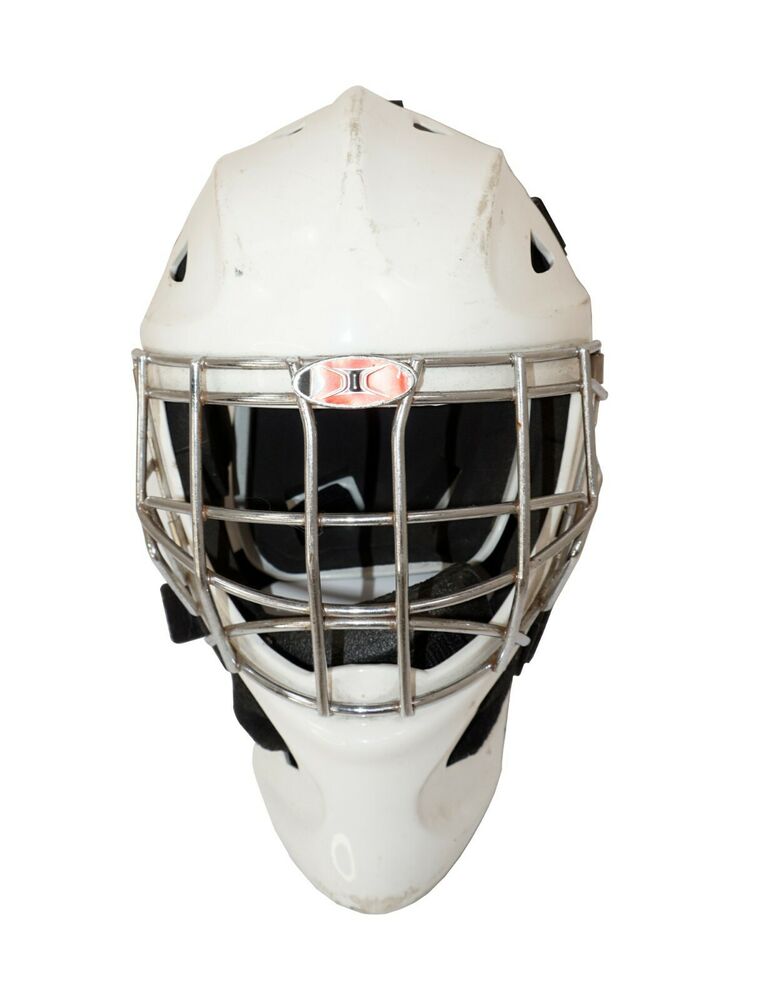 Itech 1200 Youth White Goalie Mask YTH Goal Helmet 66 5/8" or JR Small 2005 SidelineSwap