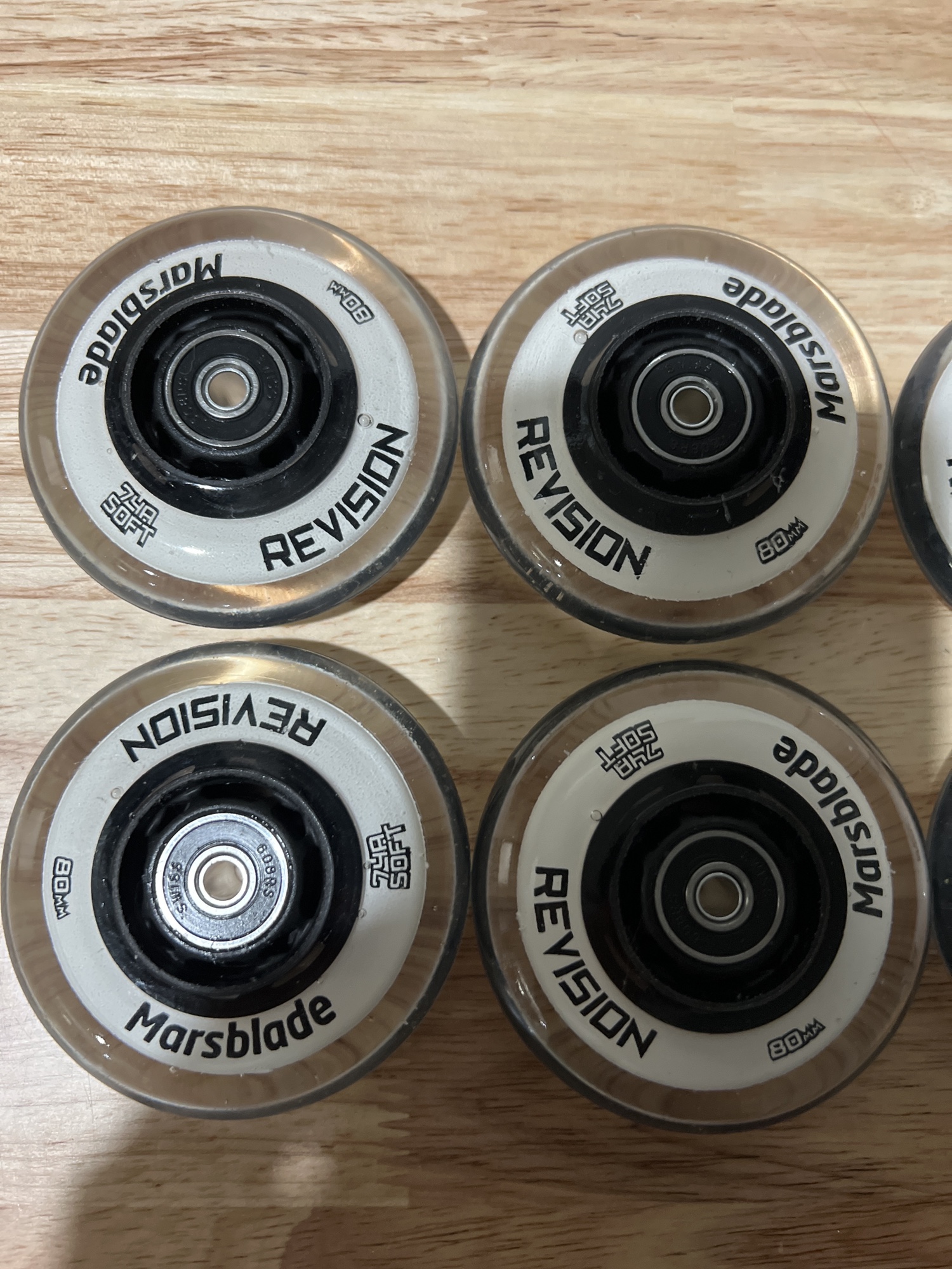 Marsblade Revision Roller Hockey Wheels & Swiss Bearings 76/80 Set of 8