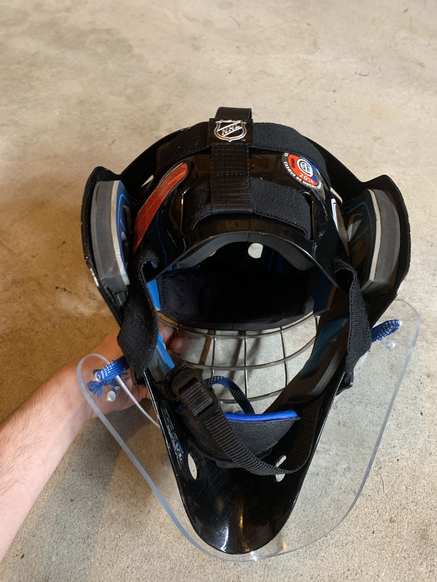 Bauer NME8 Helmet Goalie SidelineSwap