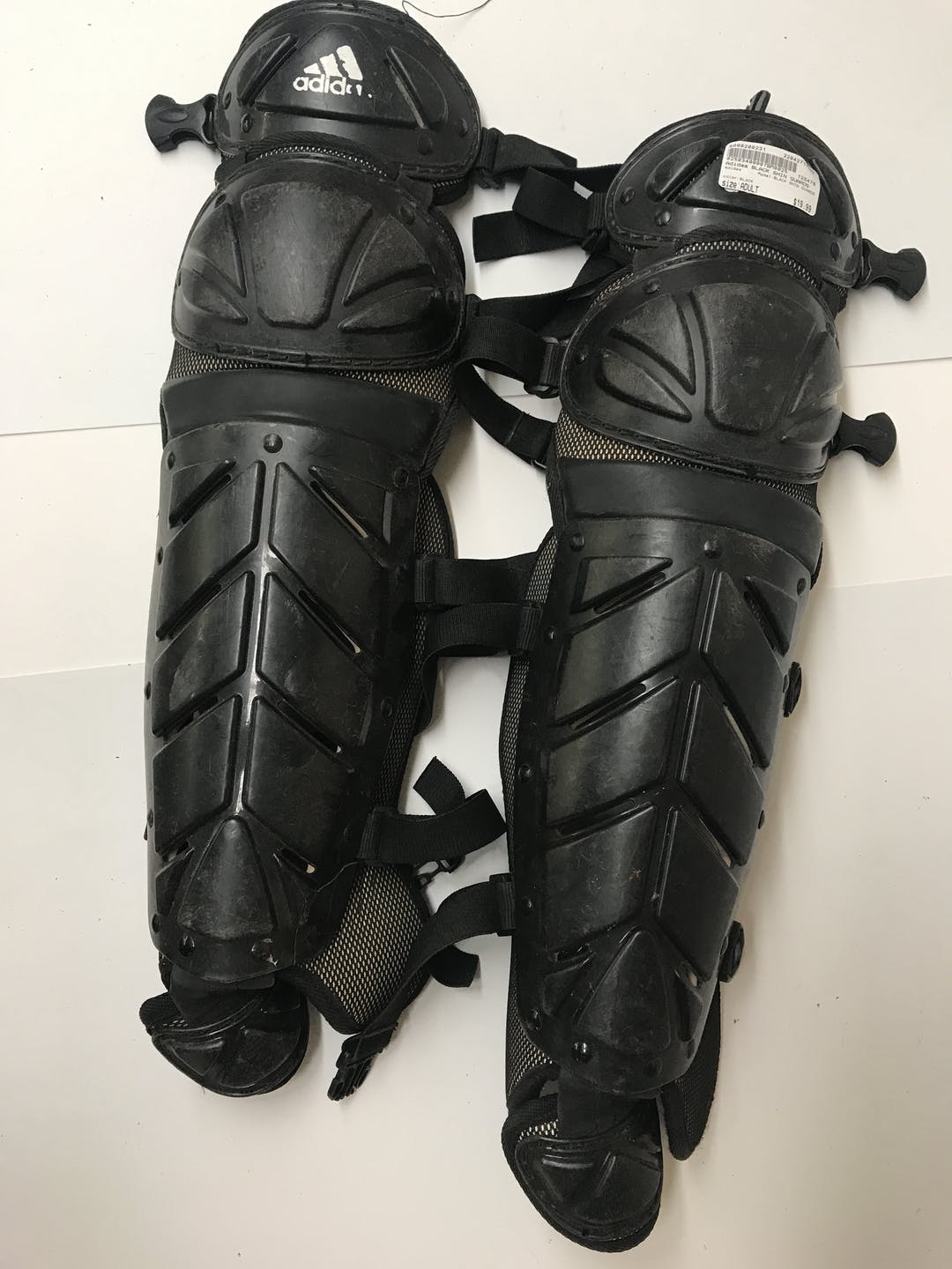 Used Adidas Black Shin Guards Adult Catchers Equipment SidelineSwap