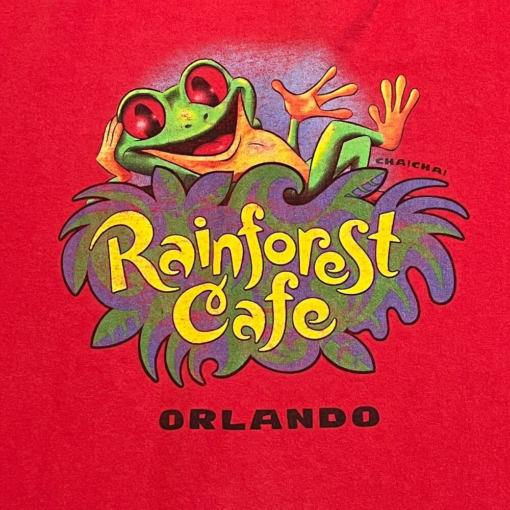 Rainforest Cafe T Shirt Men Large Adult Tree Frog Orlando Florida
