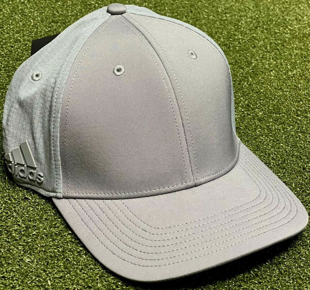 Adidas Crestable Tour Blank Front Fitted Golf Hat Cap Grey Large L/XL