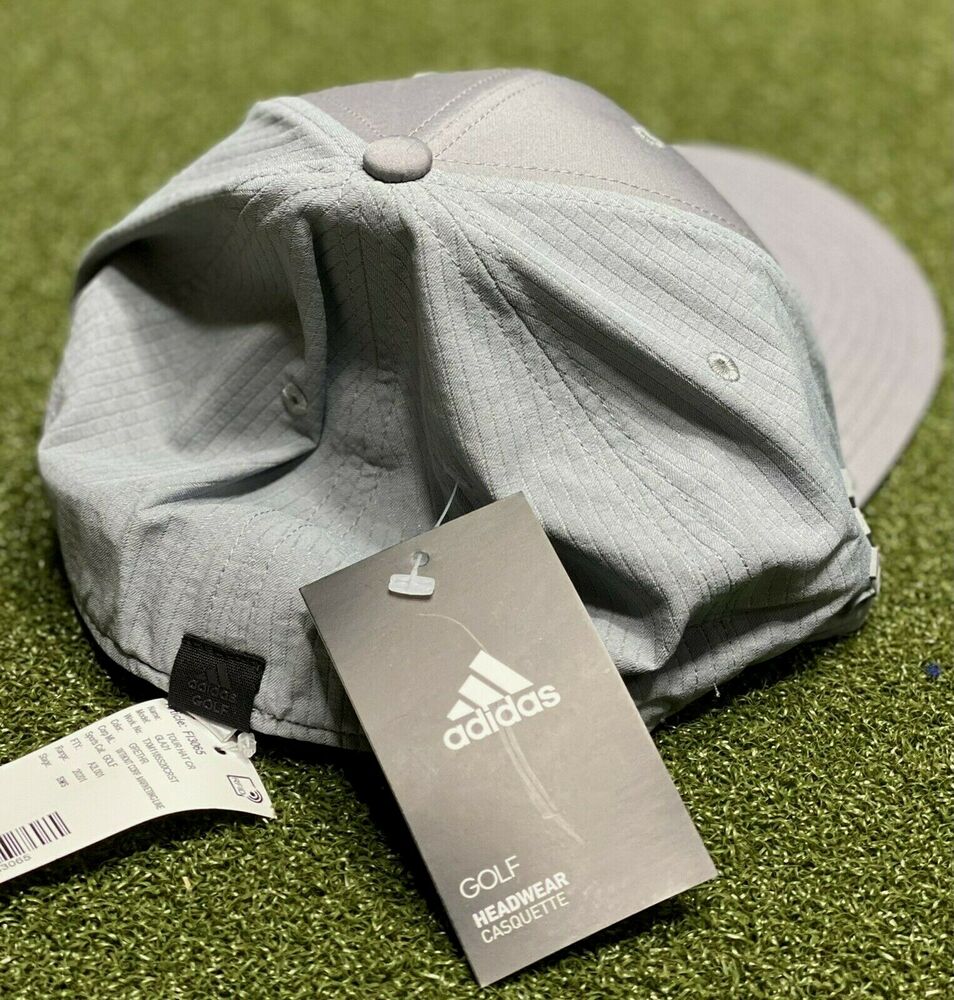 Adidas Crestable Tour Blank Front Fitted Golf Hat Cap Grey Large L/XL