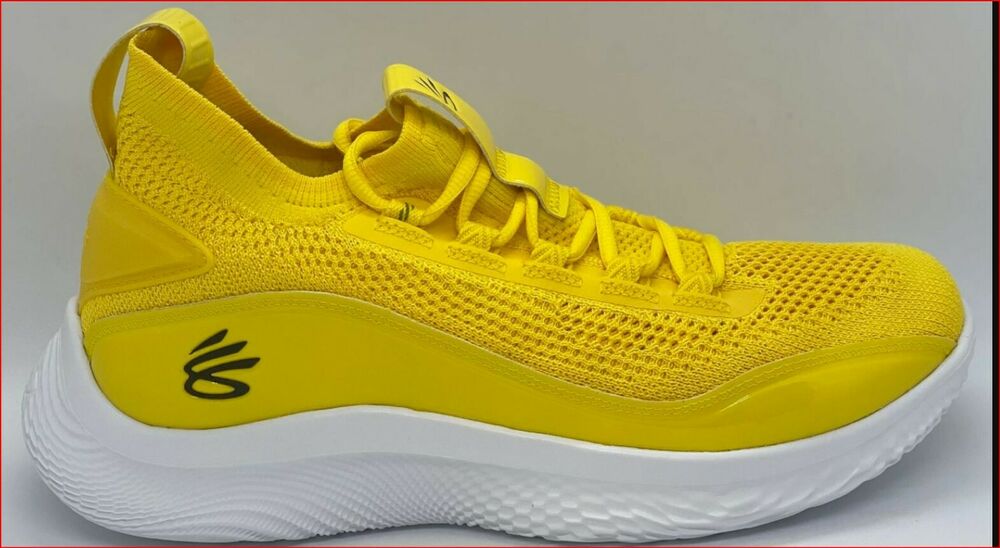 Under Armour Curry Flow 8 Basketball Shoe Yellow Men 11 Wmn 12.5