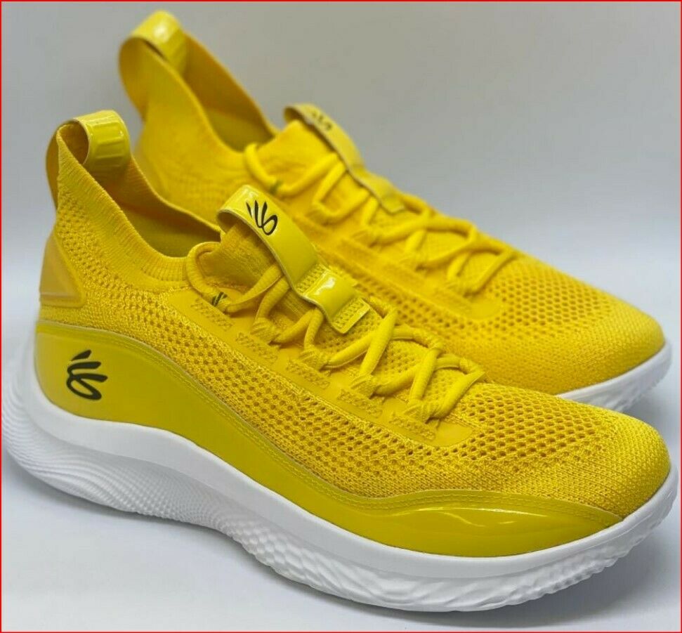 Under Armour Curry Flow 8 Basketball Shoe Yellow Men 11 Wmn 12.5