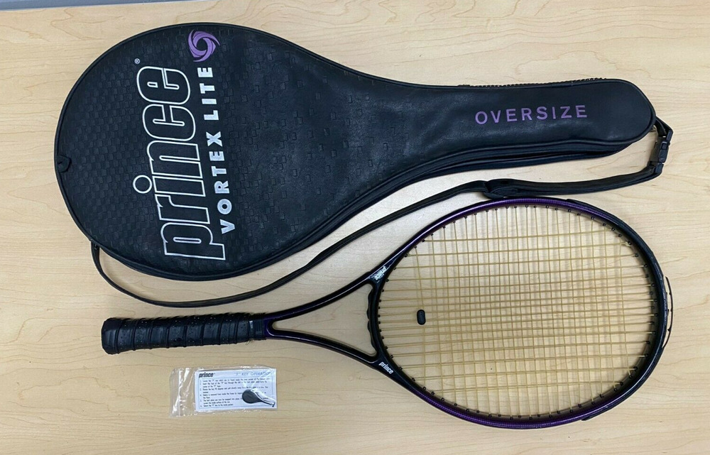 Prince Vortex Lite Oversize Tennis Raquet w/Case & 4-5/8 Prince Vortex Lite Oversize Tennis Raquet w/Case & 4-5/8
