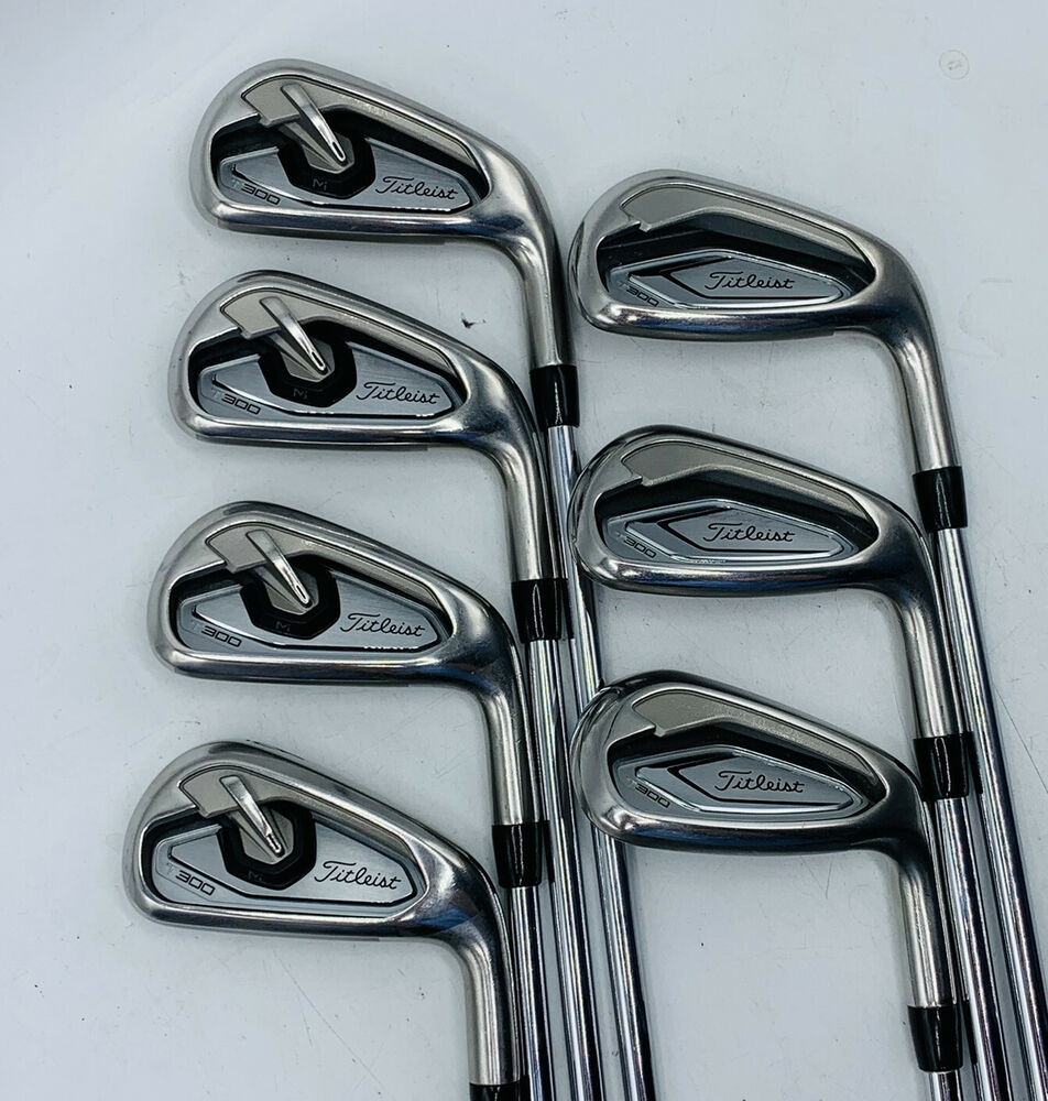 Titleist T300 2019 Irons 4PW Steel AMT Black Stiff Flex 7pc Set