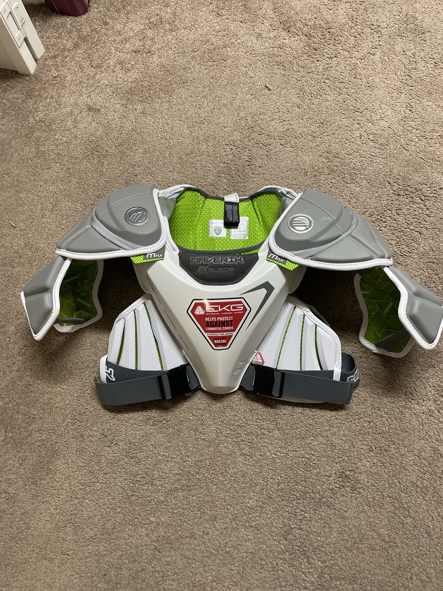 New Large Maverik MAX EKG Shoulder Pads SidelineSwap
