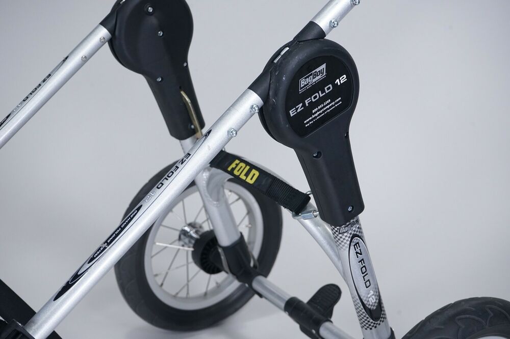 BAG BOY EZ FOLD 12 PUSH PULL 3 WHEEL GOLF CART BAG PUSHER, GRAY SidelineSwap