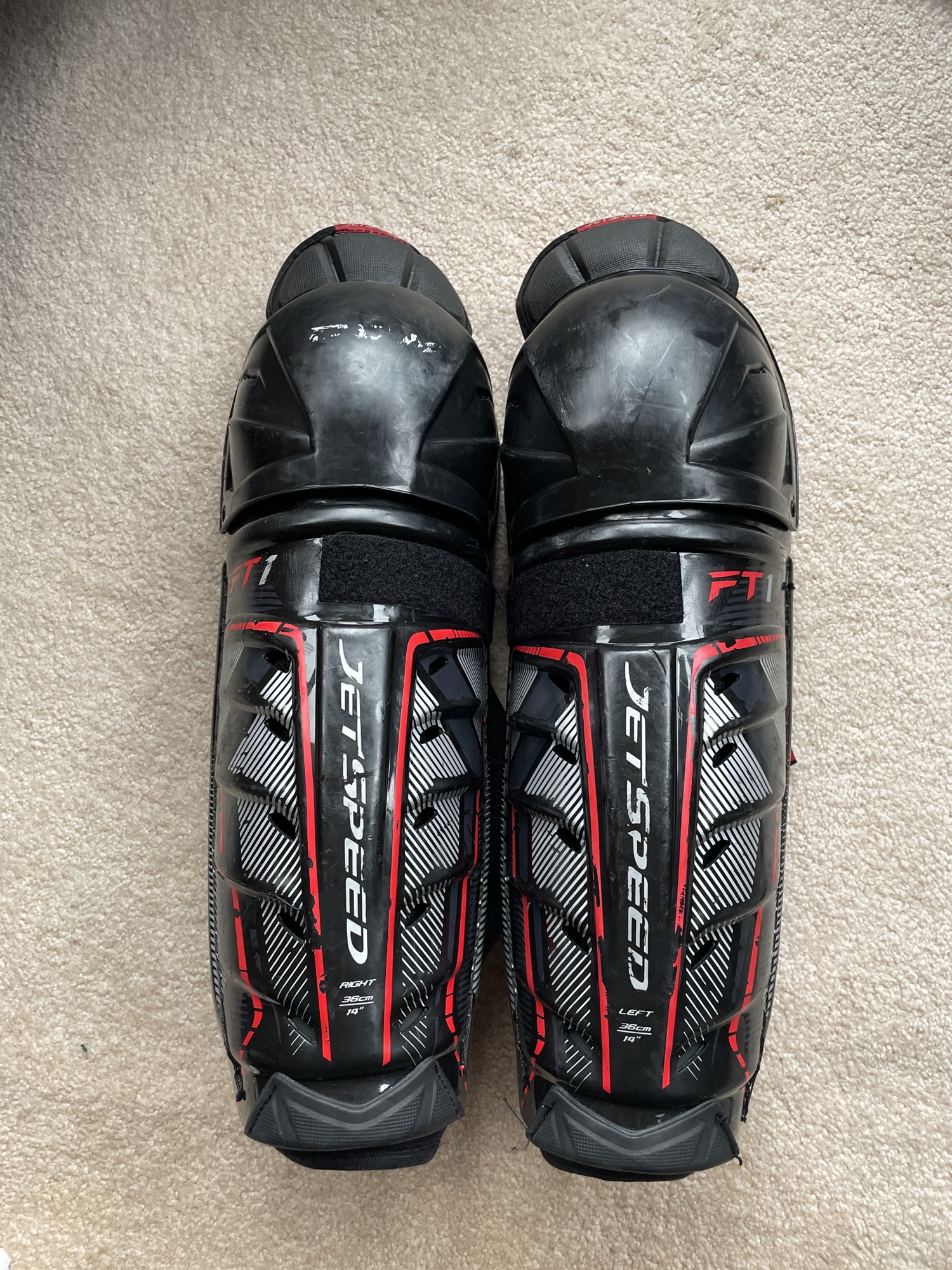 CCM JetSpeed FT1 Shin Pads SidelineSwap
