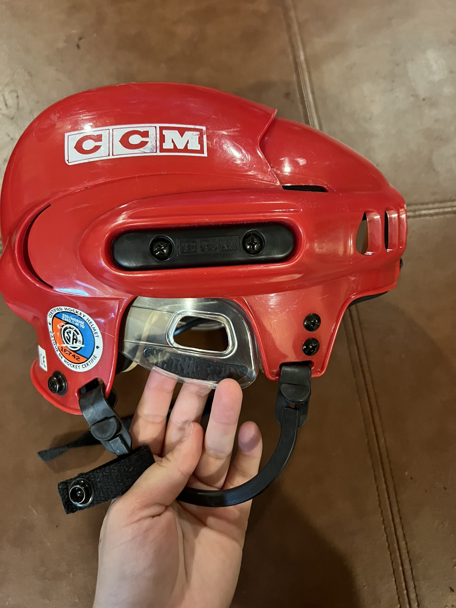 Vintage CCM Helmet 892 Red Small SidelineSwap