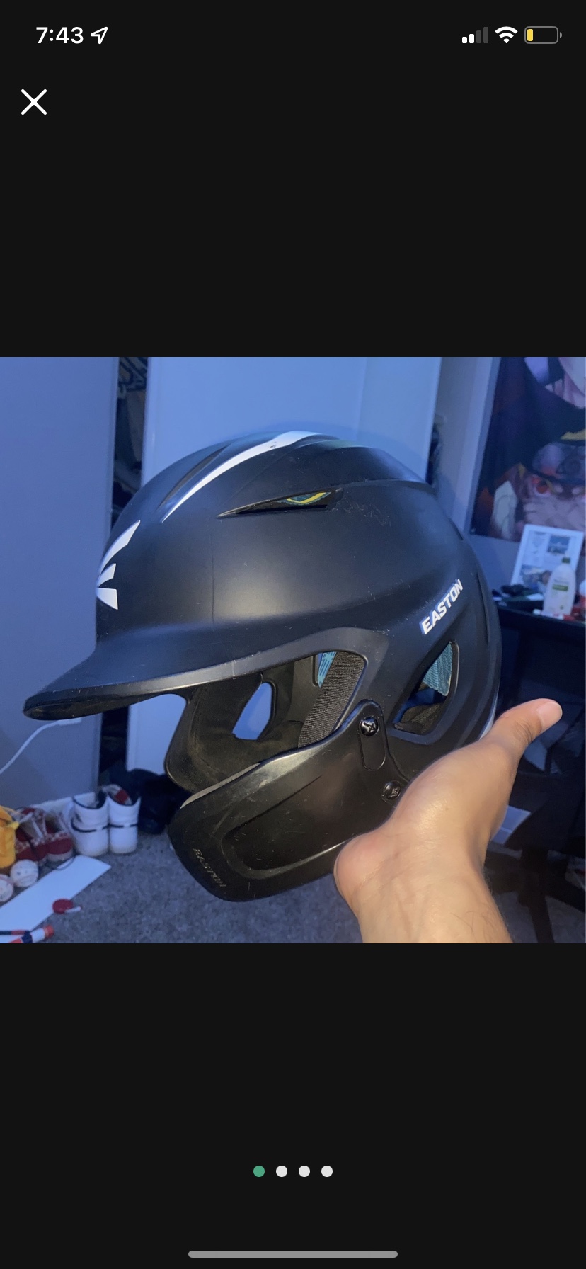 Easton Senior Elite X Baseball Batting Helmet w/ Universal Jaw Guard