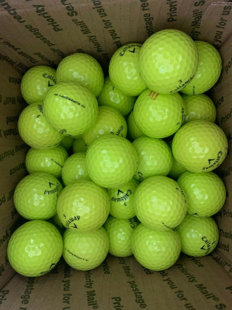 Lot of 50 Green Colored Callaway Supersoft Used Golf Balls (41 5A, 6 4A