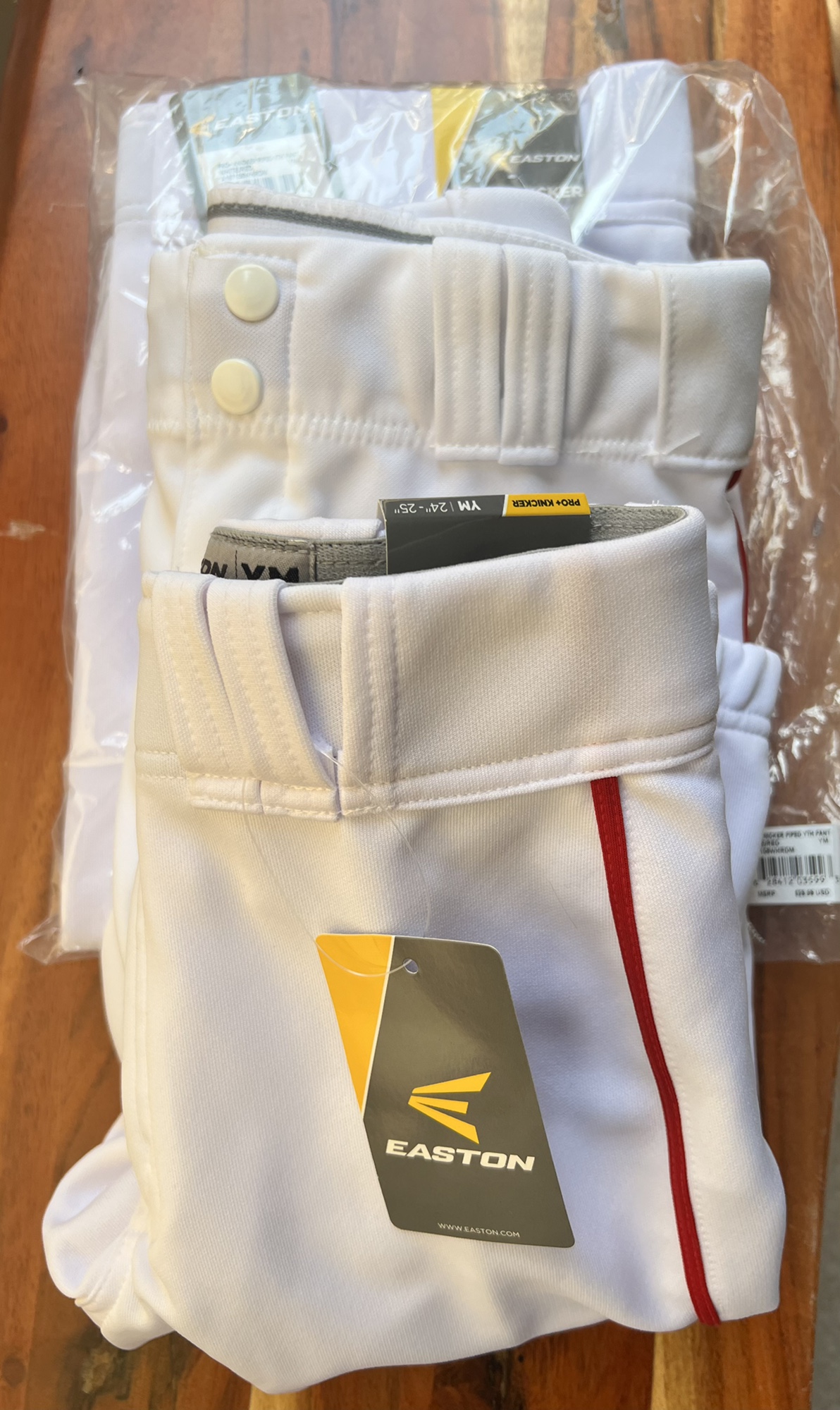 Easton Knicker baseball pants with red piping 2 pair SidelineSwap