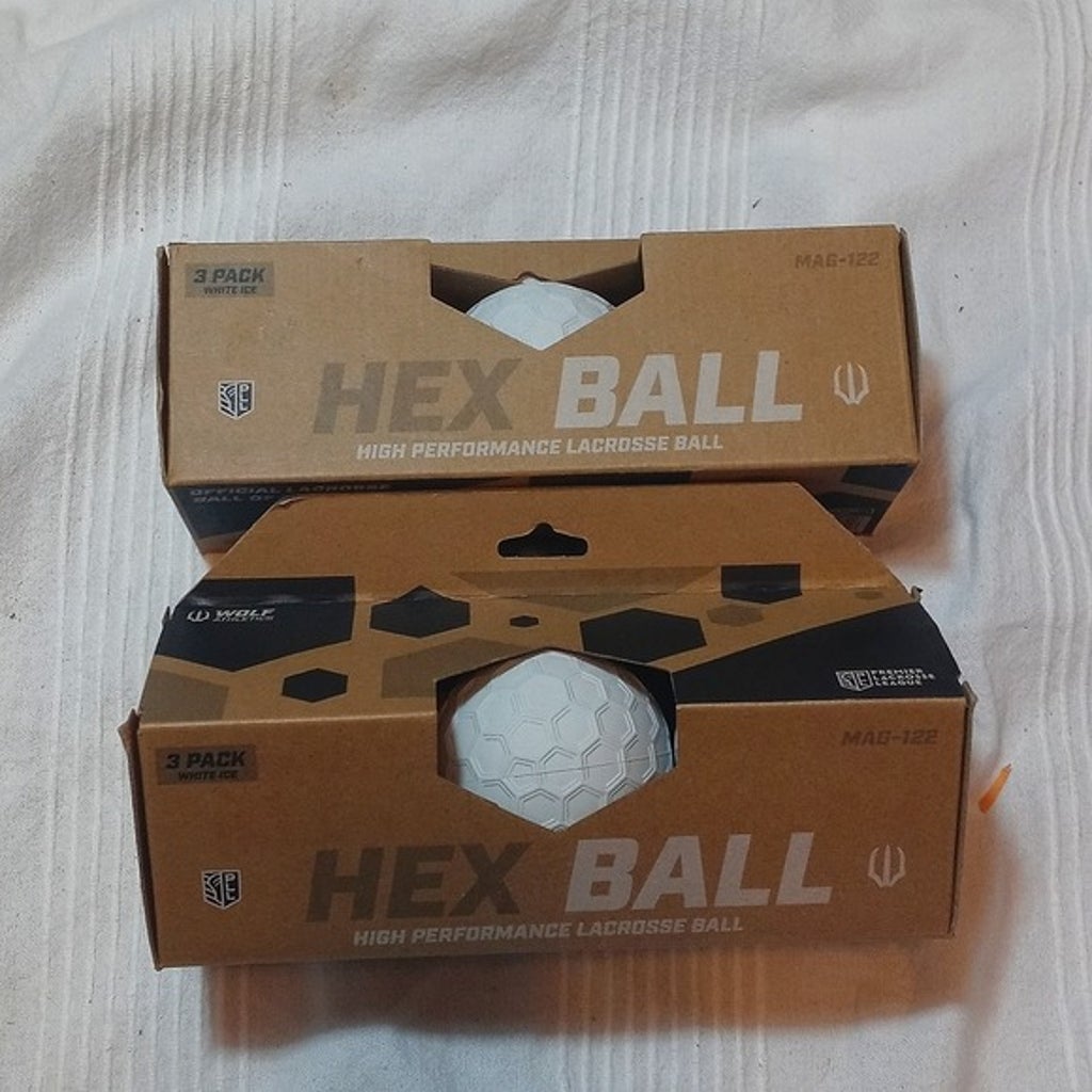 NEW WOLF ATHLETIC HEX BALL MAG122 HIGH PERFORMANCE LACROSSE BALLS LOT