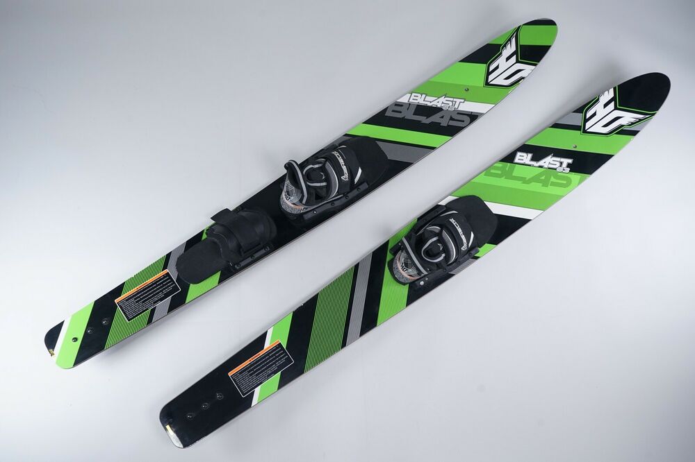 HO BLAST WATER SKI COMBO PAIR 63" W/ LARGE HELIX BINDINGS & STABILIZER