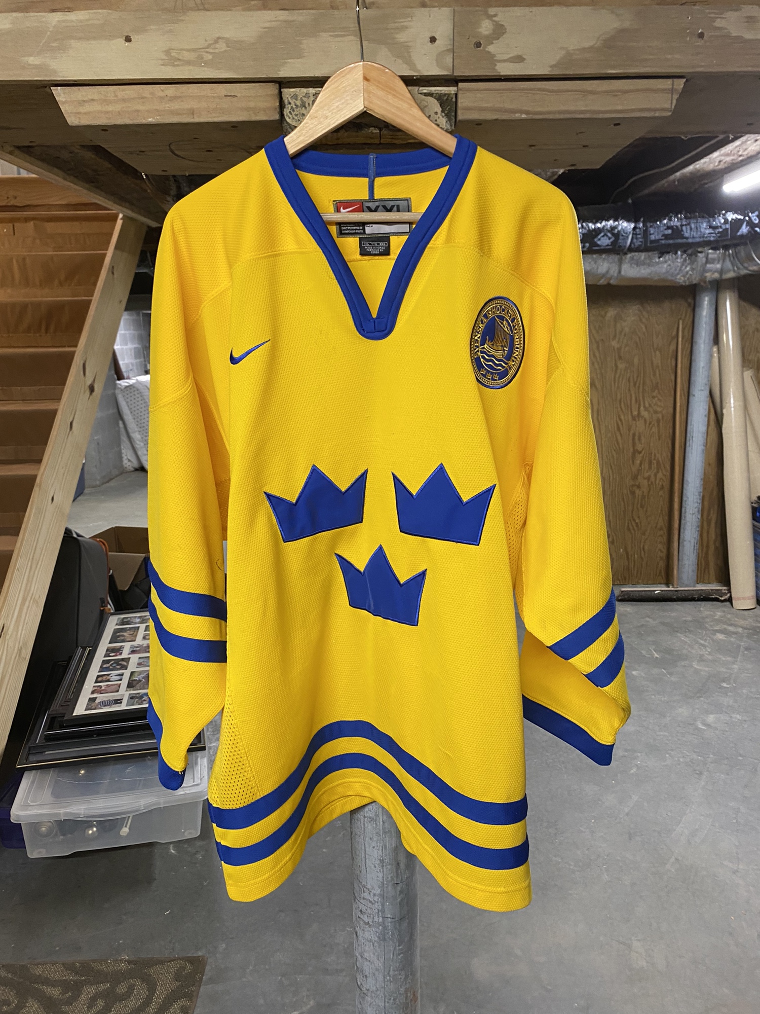 Official NHL Nike XXL Sweden Yellow Hockey Jersey SidelineSwap