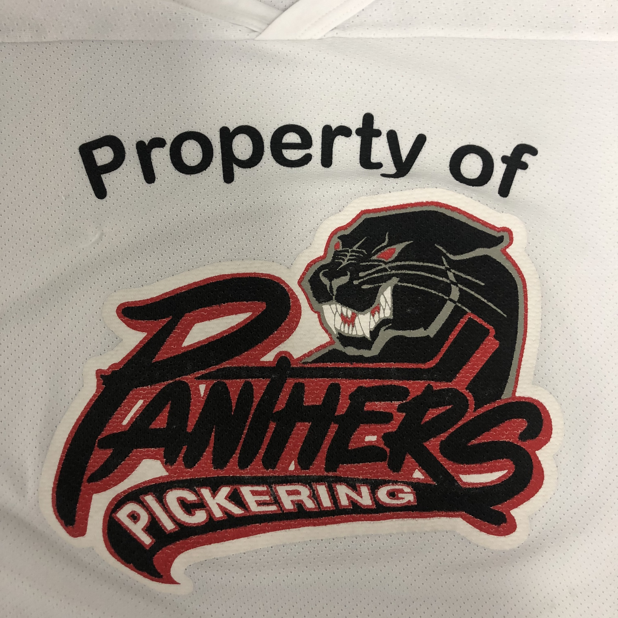 Pickering Panthers XXL white practice jersey SidelineSwap