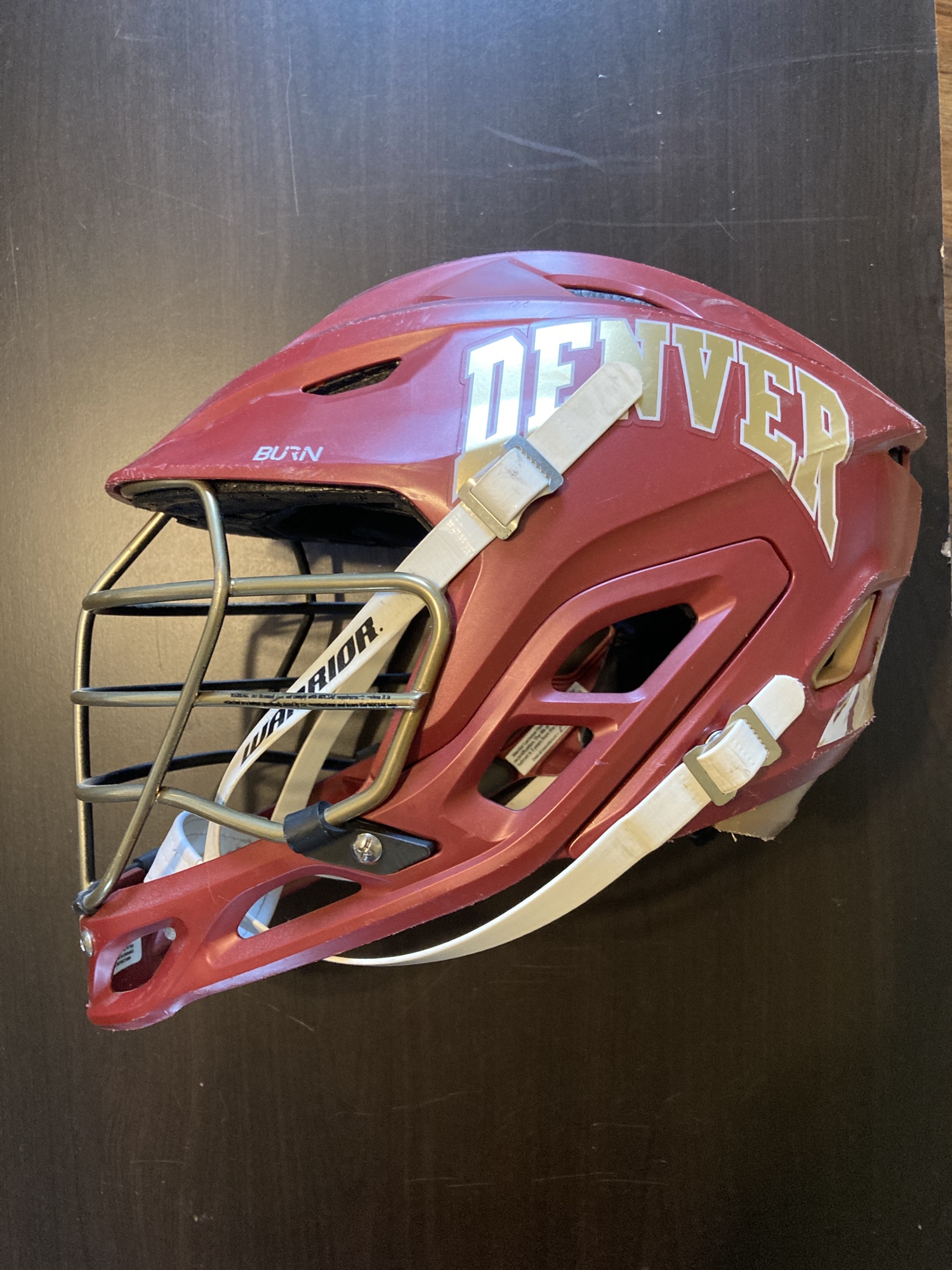 University Of Denver Warrior Burn Red Lacrosse Helmet SidelineSwap