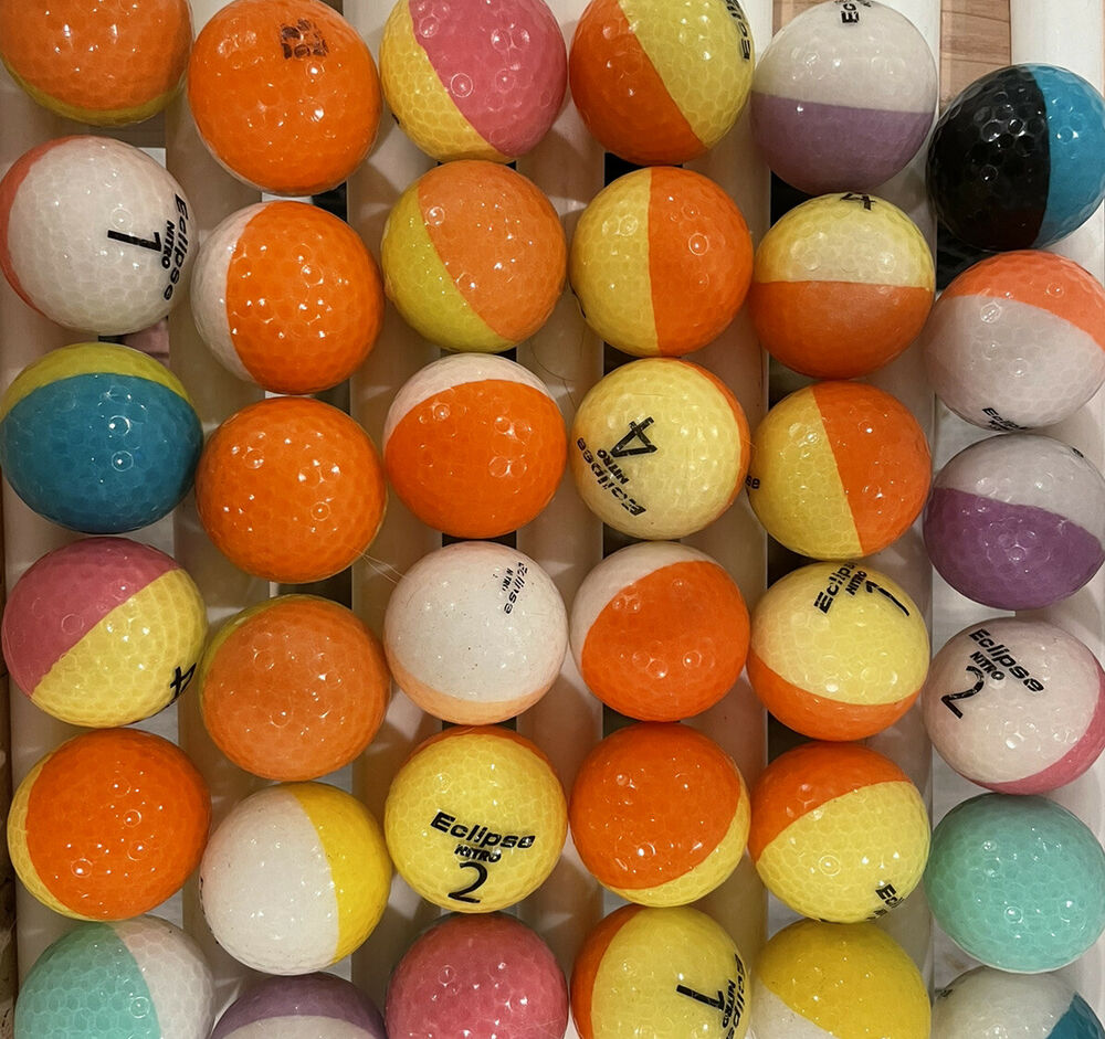 36 ECLIPSE HALF AND HALF GOLF BALLS SIMILAR TO SRIXON Q STAR DIVIDE