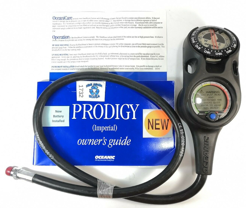 NEW Oceanic Prodigy Scuba Dive Computer Console Air Integrated SPG + Compass SidelineSwap