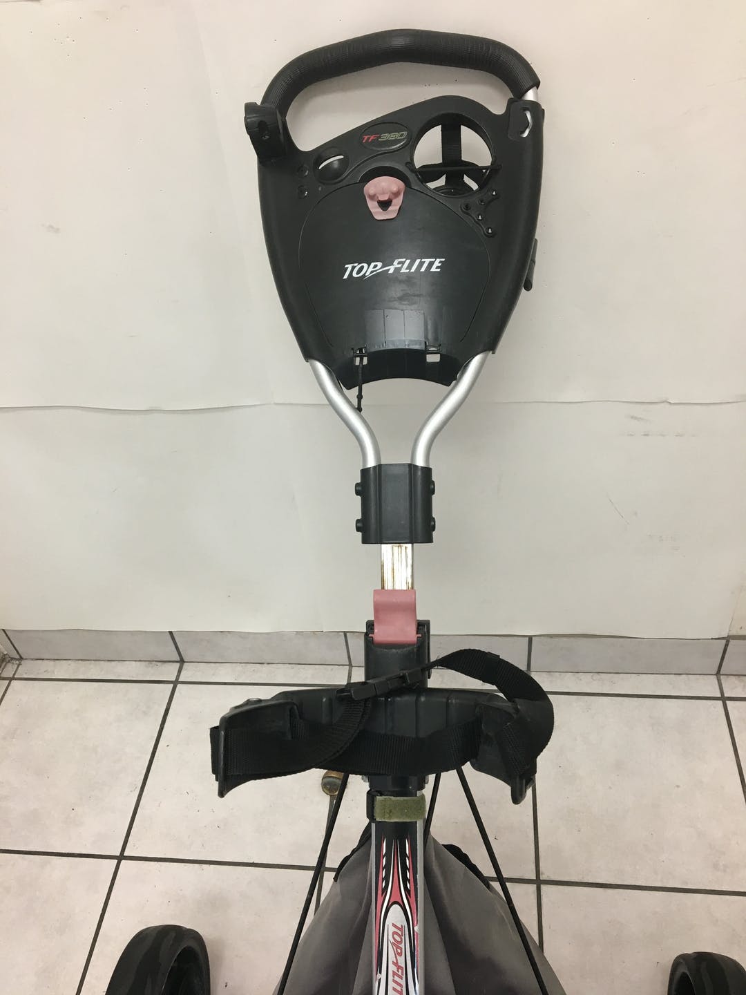 Used Top Flite Pull Push Cart 3 Wheel Aluminum Golf Carts SidelineSwap