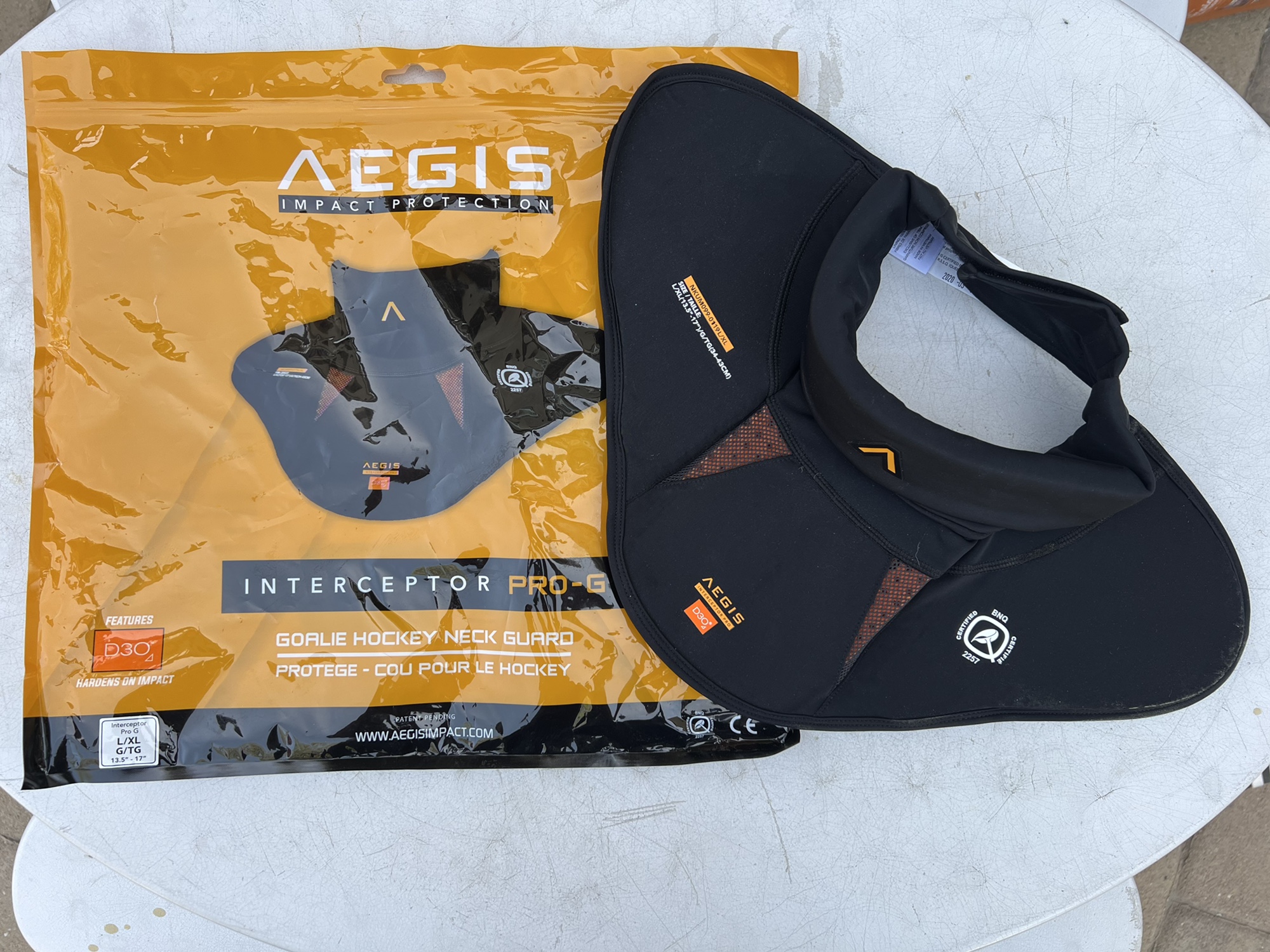 Aegis Interceptor PROG Goalie Neck Guard SidelineSwap