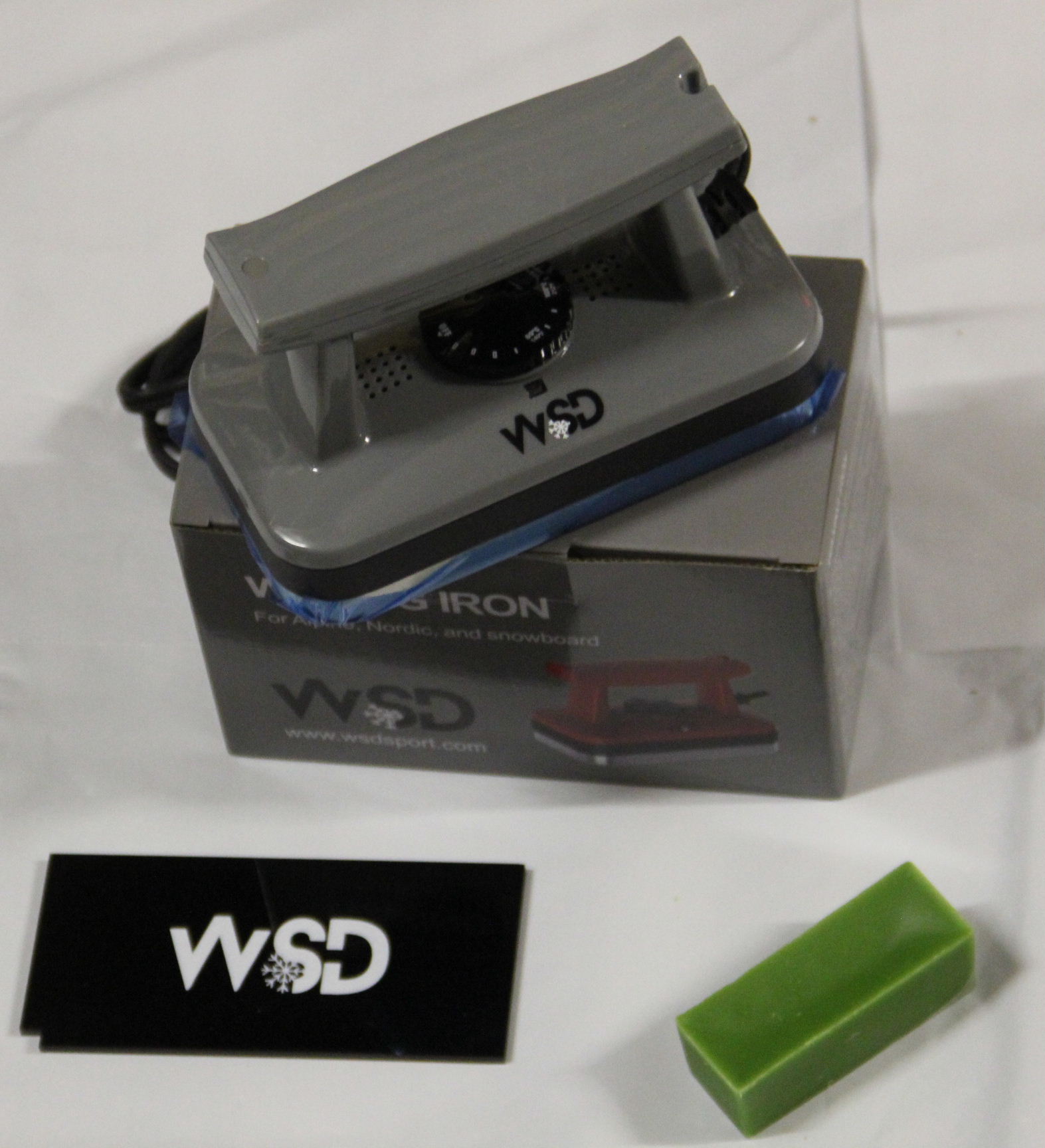NEW Ski Snowboard Waxing GRAY Iron tuning iron + wax 45g green