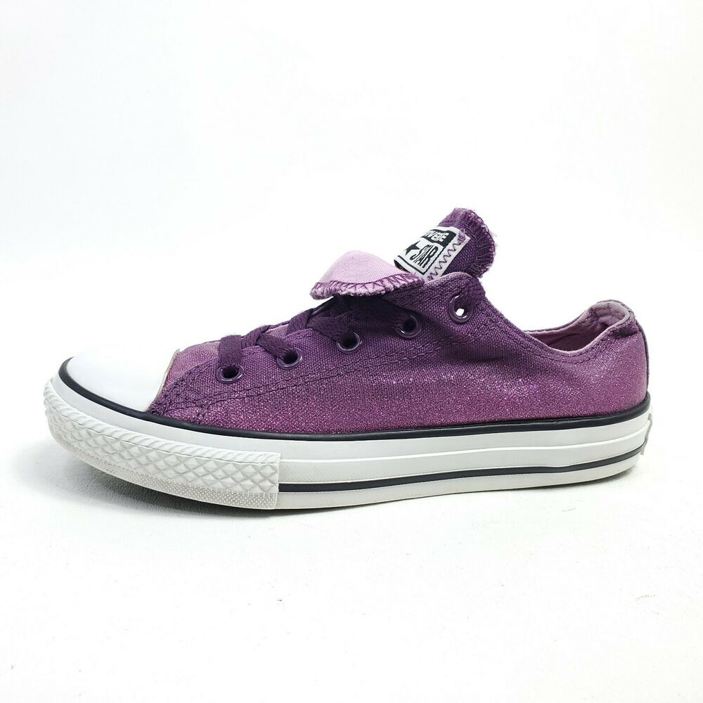 purple converse glitter