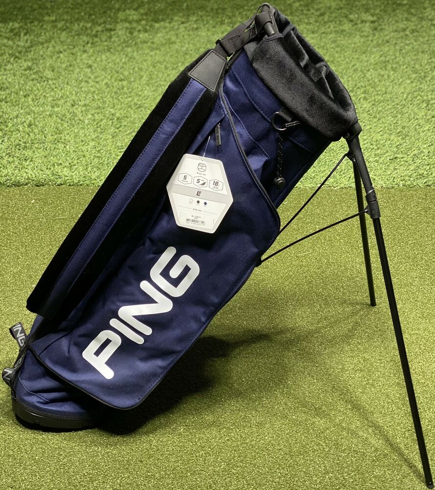 PING L8 Stand Carry Golf Bag 4Way Divider w/ Rain Hood Navy 83764