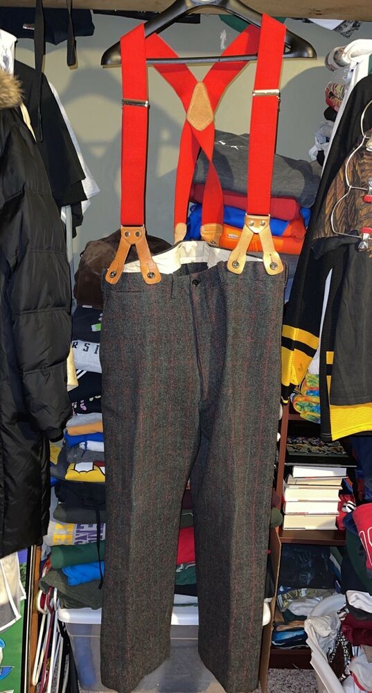 Vintage Carhartt Malone Overall Hunting Pants Men’s Striped Wool Heavy