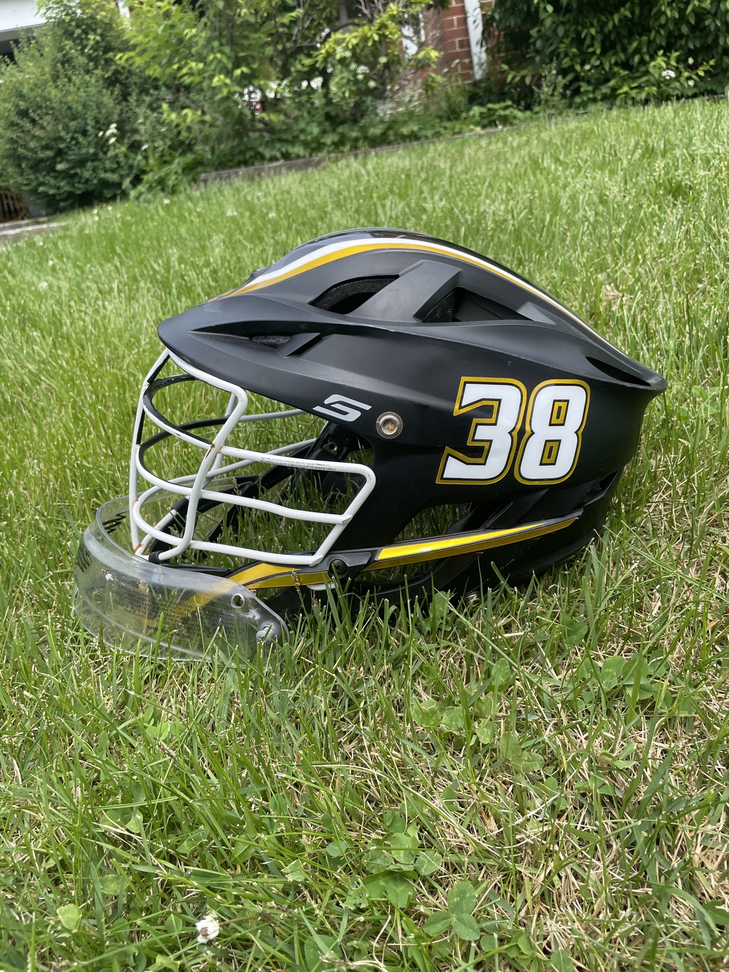 Towson Black Lacrosse Cascade S Goalie Helmet SidelineSwap