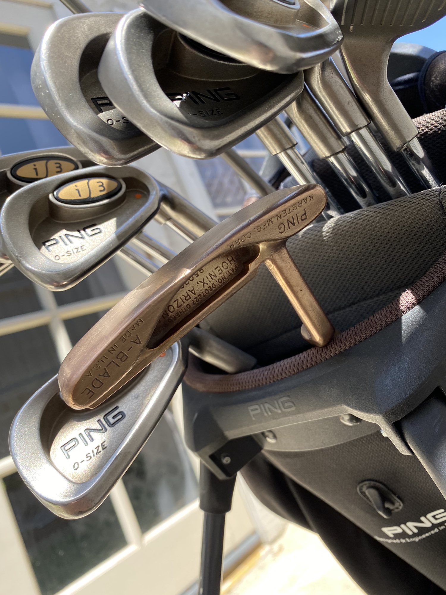 Ping i3 osize complete golf club set with like new hoofer bag