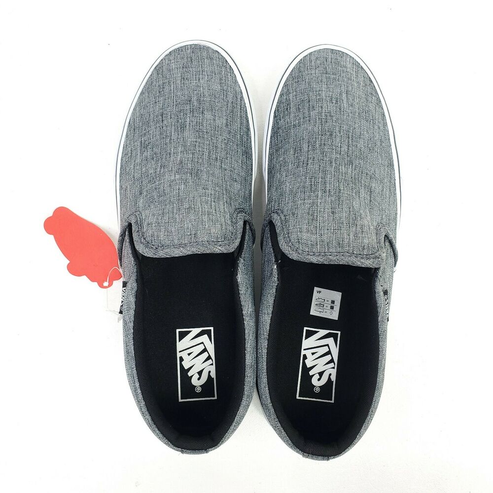 Vans Mens Asher Slip On Skate Shoes Size 8 Denim Sneaker Gray 721356 Womens 9.5 SidelineSwap