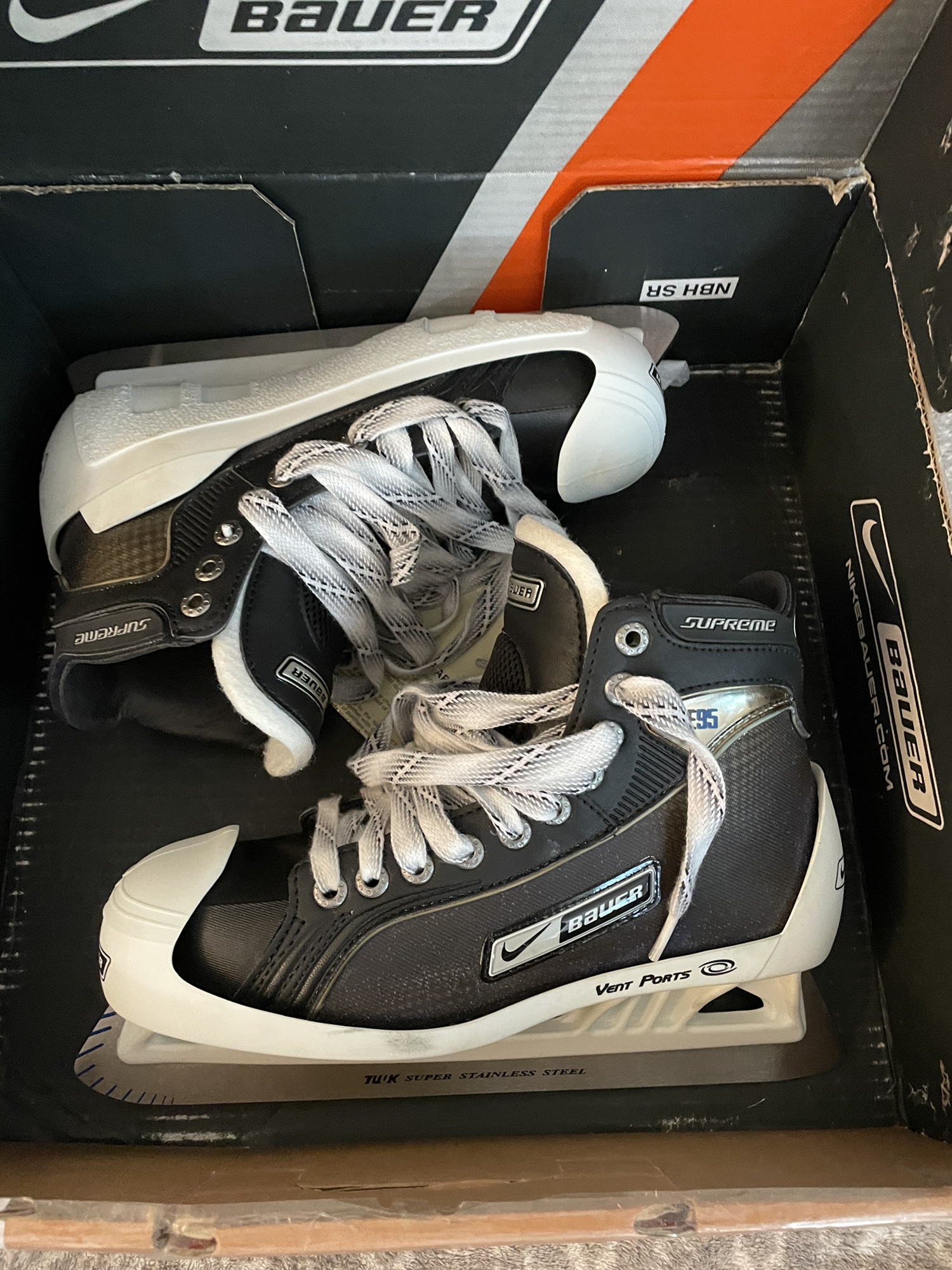 Senior New Bauer Supreme ONE95 Hockey Goalie Skates Regular Width Size