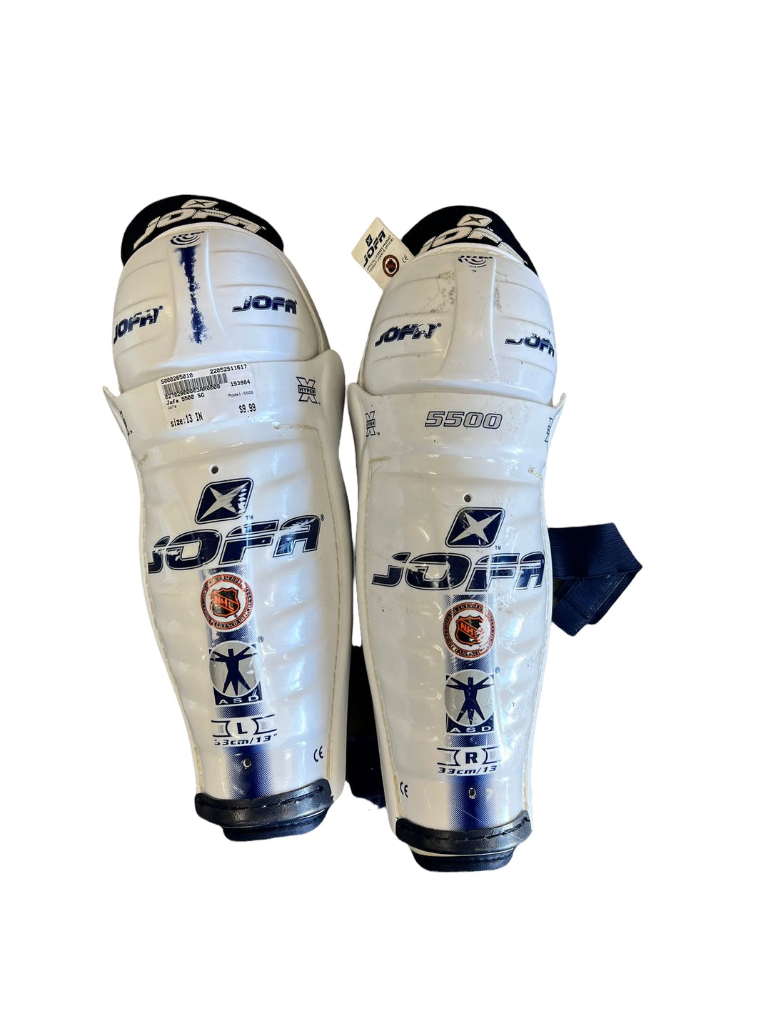 Used Jofa 5500 13" Hockey Shin Guards SidelineSwap
