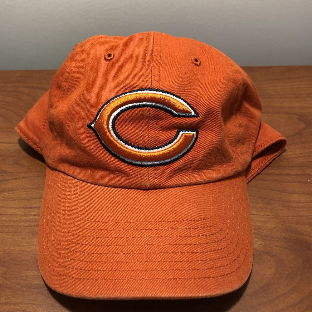 Chicago Bears Hat Baseball Cap Fitted NFL Football Orange 47 XL Retro