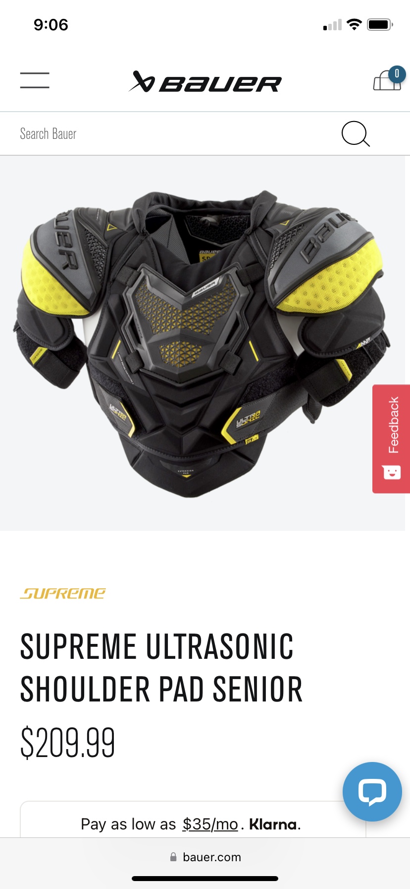 Brand New Bauer Supreme Ultrasonic Pro Stock Shoulder Pads SidelineSwap