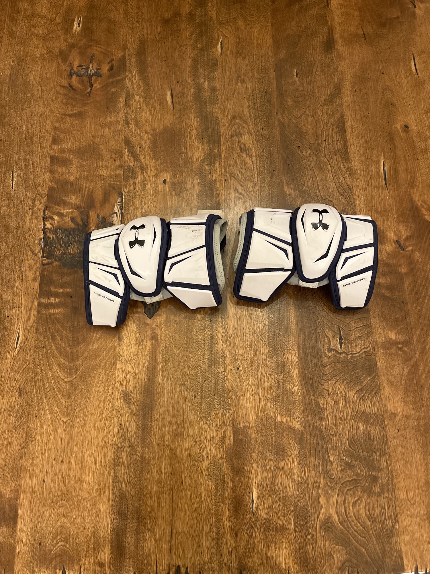 Under Armour Revenant Blue & White Arm Pads SidelineSwap