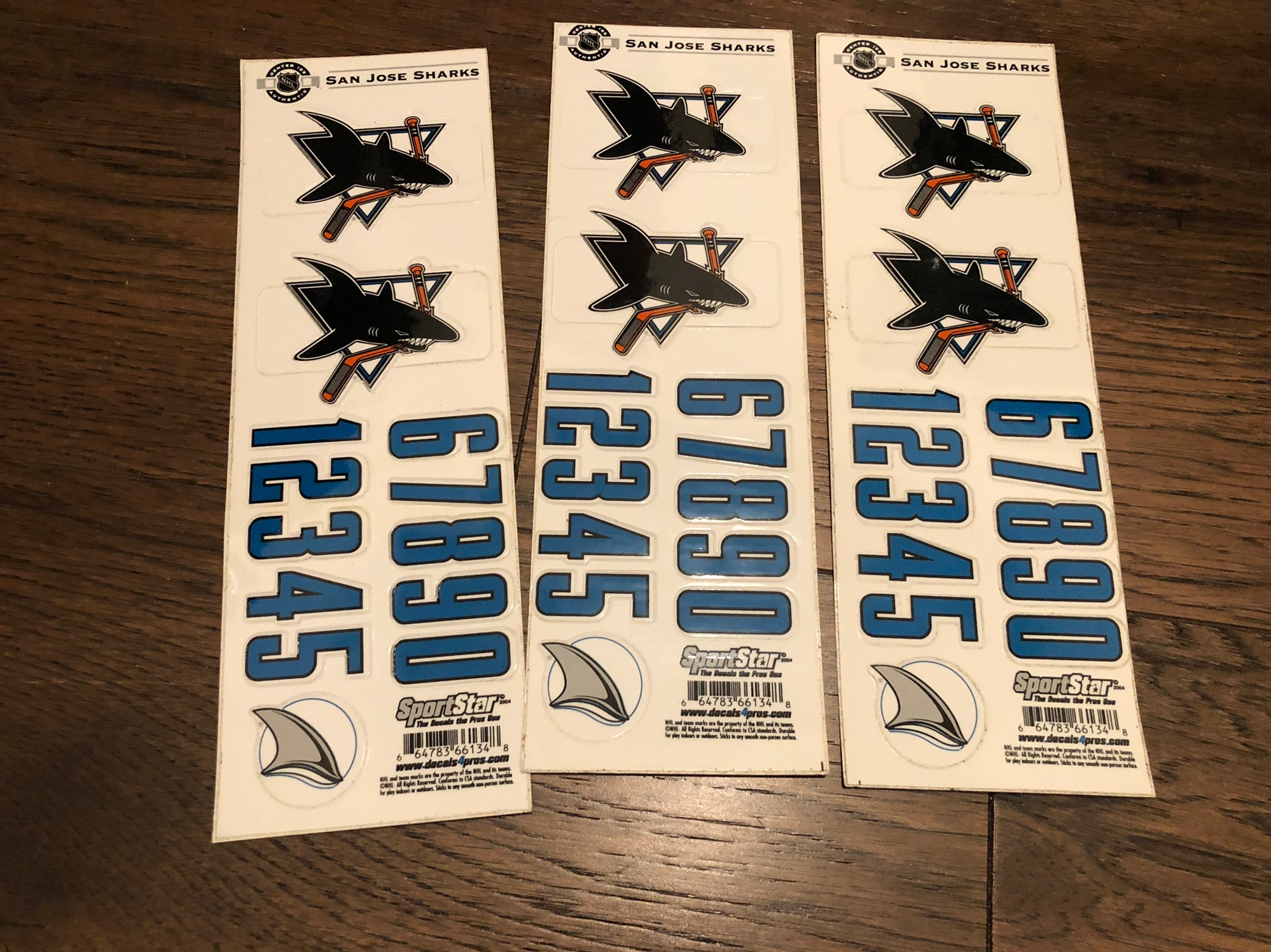 3 New Medium Bauer ReAkt Helmet PRO NHL HELMET DECAL NUMBERS LOGO