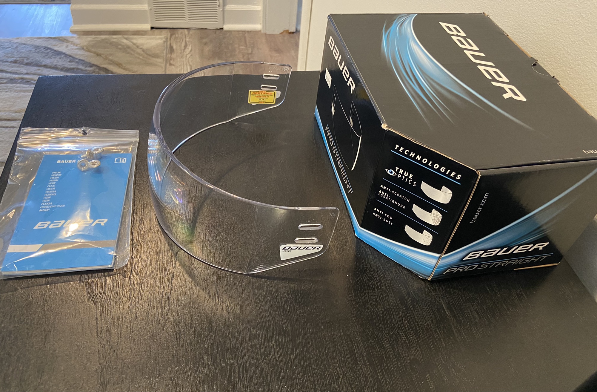 Bauer Visor Pro Straight Visor Clear SidelineSwap