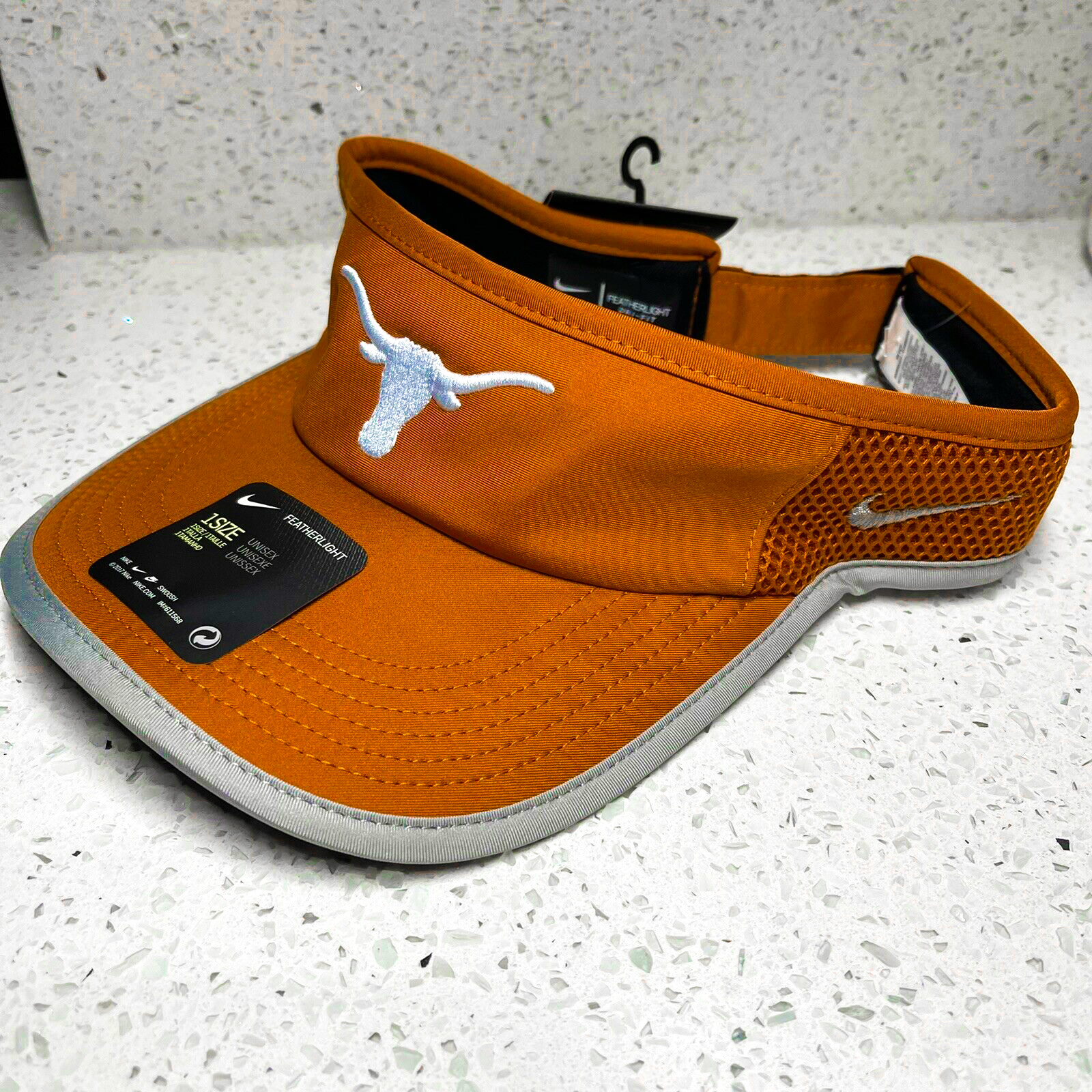 Texas Longhorns Nike Featherlight Orange Aerobill Visor DriFit Tennis